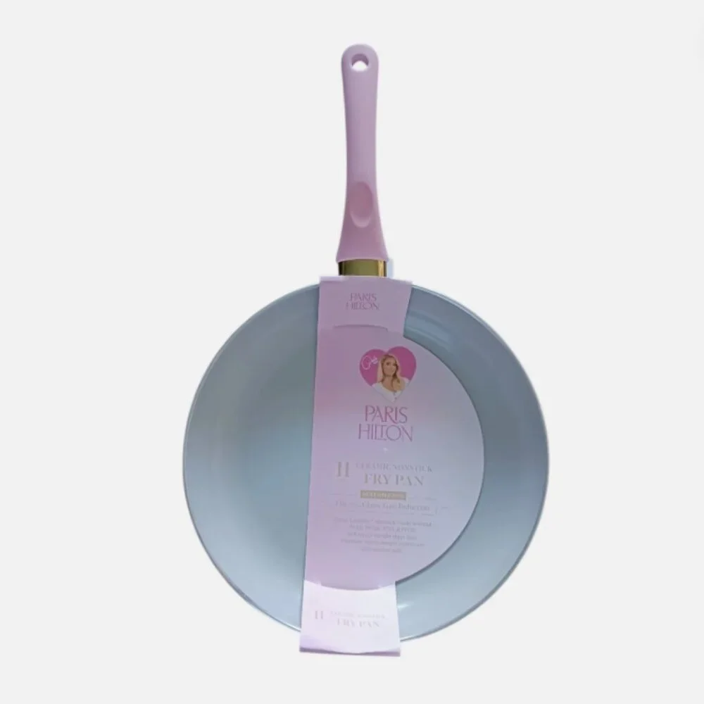 Paris Hilton 11” FRY PAN Ceramic Nonstick Pink, That's Hot Dishwasher Safe New
